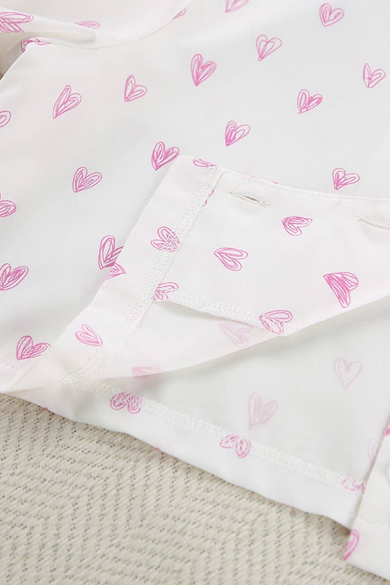 CWSPJ0062_PRINTED SHORT SLEEVED SHIRT SHORTS PAJAMAS SET