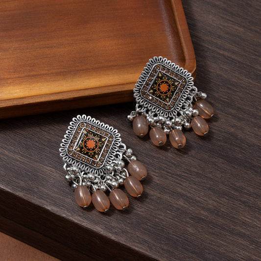 VINTAGE BELL TASSEL PENDANT EARRINGS