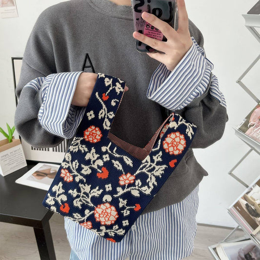 CWAB06033_CASUAL KNIT HANDBAG WOMEN¡¯S SHOULDER TOTE BAG