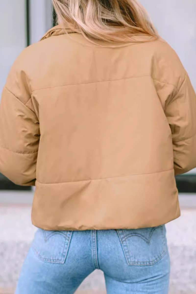 CWOCO1056_WINTER COTTON JACKET WITH HIGH NECK LONG SLEEVES