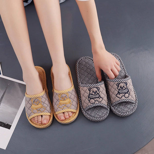 Dressed Bear Thick Cotton Floor Slippers