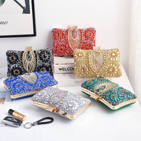 WOMEN DINNER CHAIN ONE-SHOULER DIAMOND BAG_CWAB0597