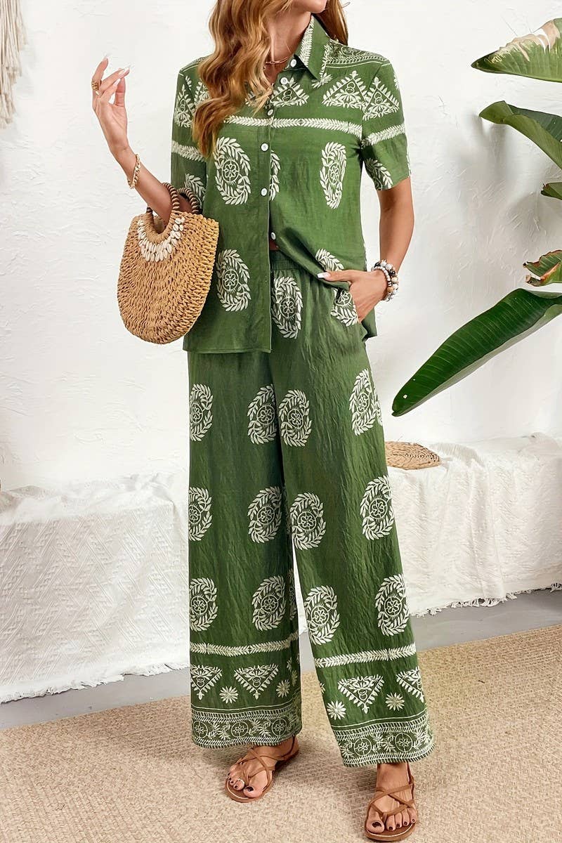 CWSTB2161_LIGHTWEIGHT PRINTED SHIRT & WIDE-LEG PANTS SET