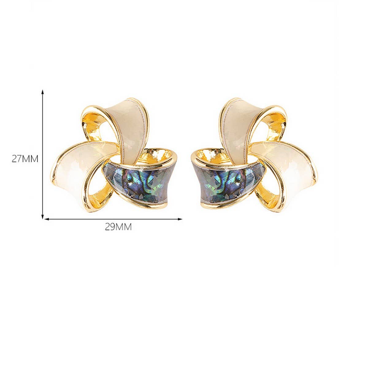 OIL-DRIP ENAMEL MOSQUITO COIL EARRINGS_CWMM4283