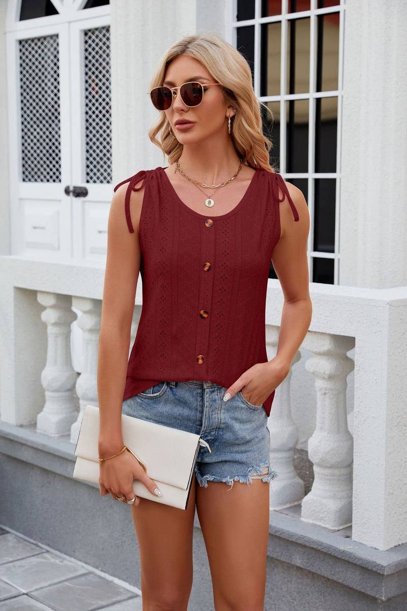 CWTTSL0234_Round Neck Sleeveless Knit Top