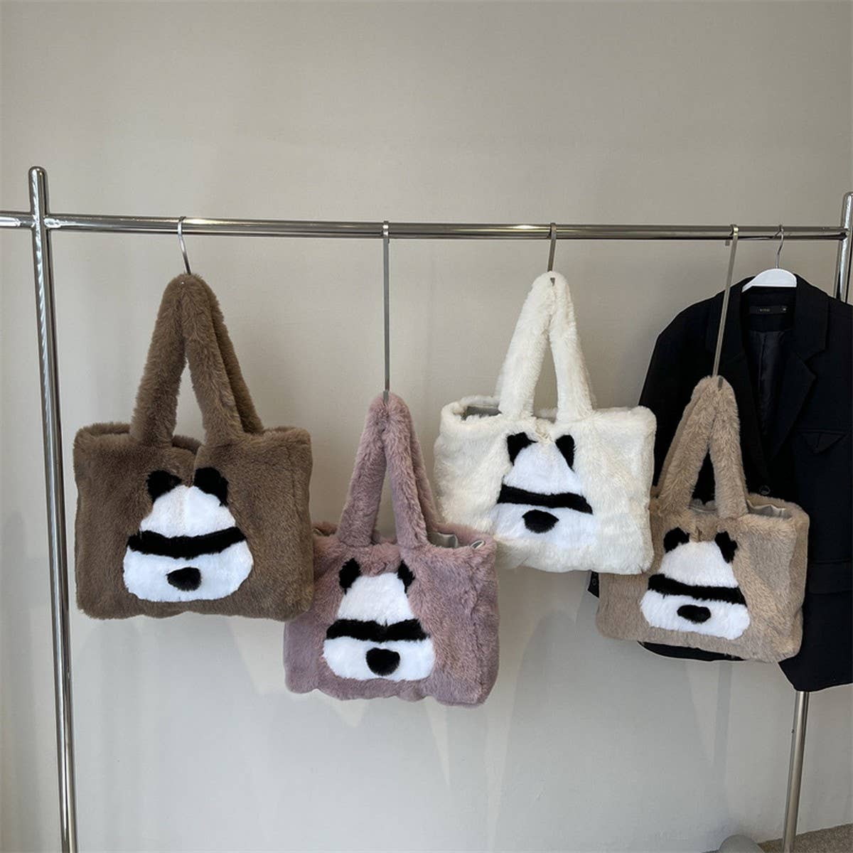WINTER CUTE CASUAL HANDBAG SHOULDER PLUSH BAG_CWAB3939