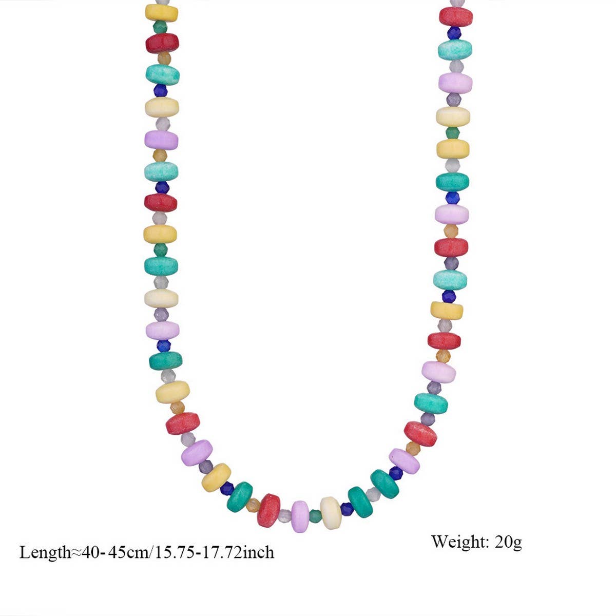 Boho Style Handmade Natural Stone Necklace_CWMM8816