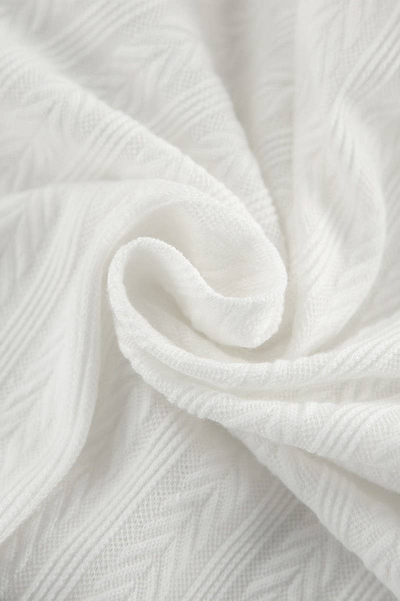 CWSPJ0216_KNITTED JACQUARD PAJAMAS HOME TWO-PIECE SET