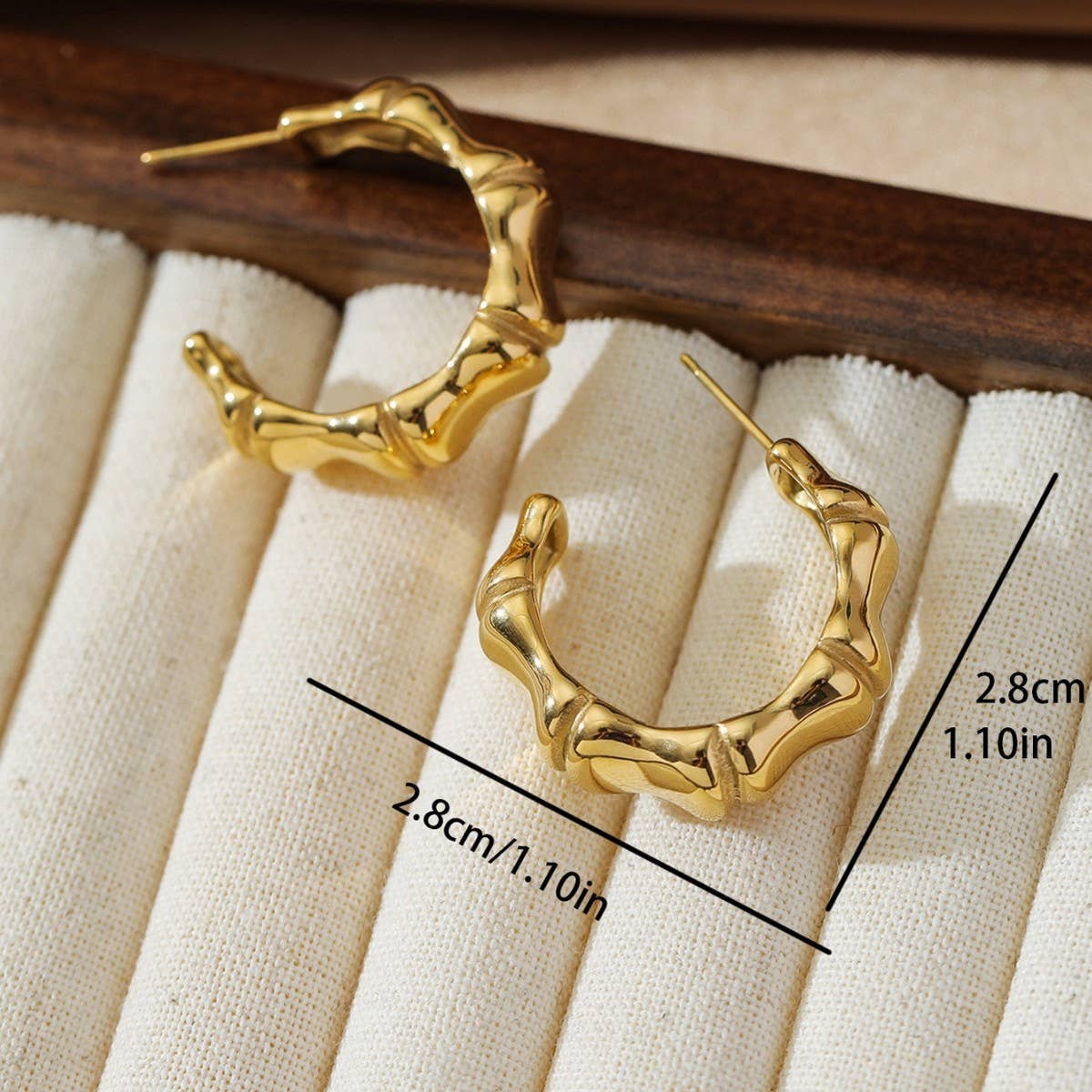 18K GOLD-PLATED STAINLESS STEEL EARRINGS_CWMM3618