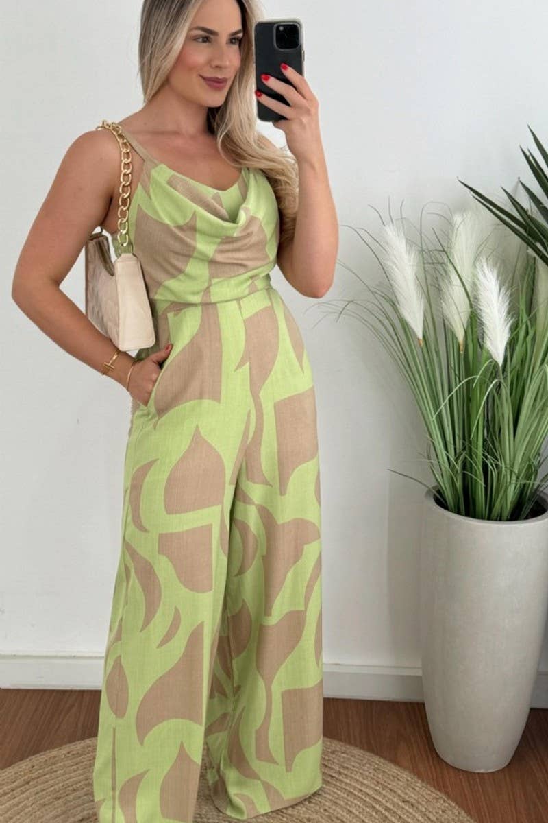 CWSJS1018_PRINTED SUSPENDER STRAIGHT JUMPSUIT