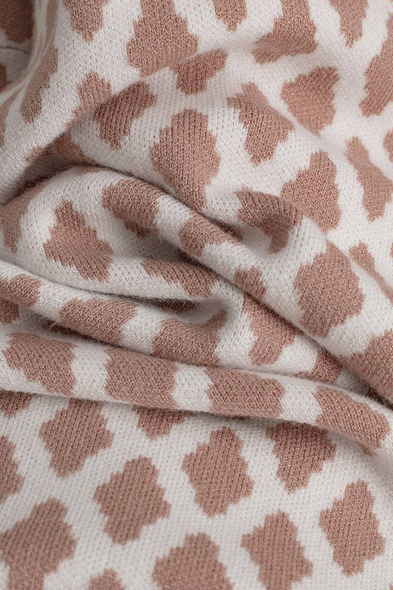 CWOCAL00672_LOOSE CASUAL JACQUARD KNIT CARDIGAN