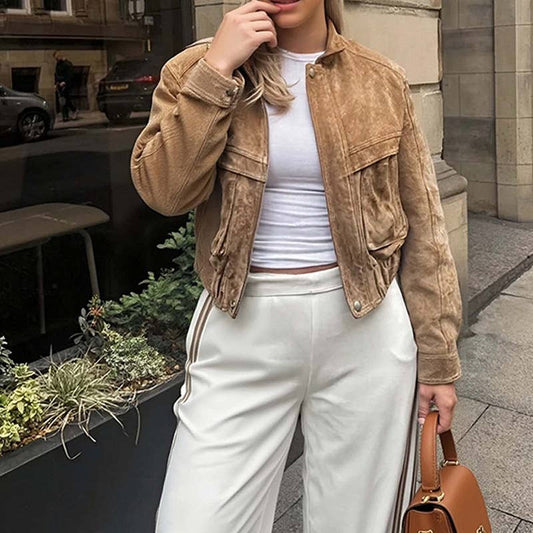 Casual loose pocket short coat