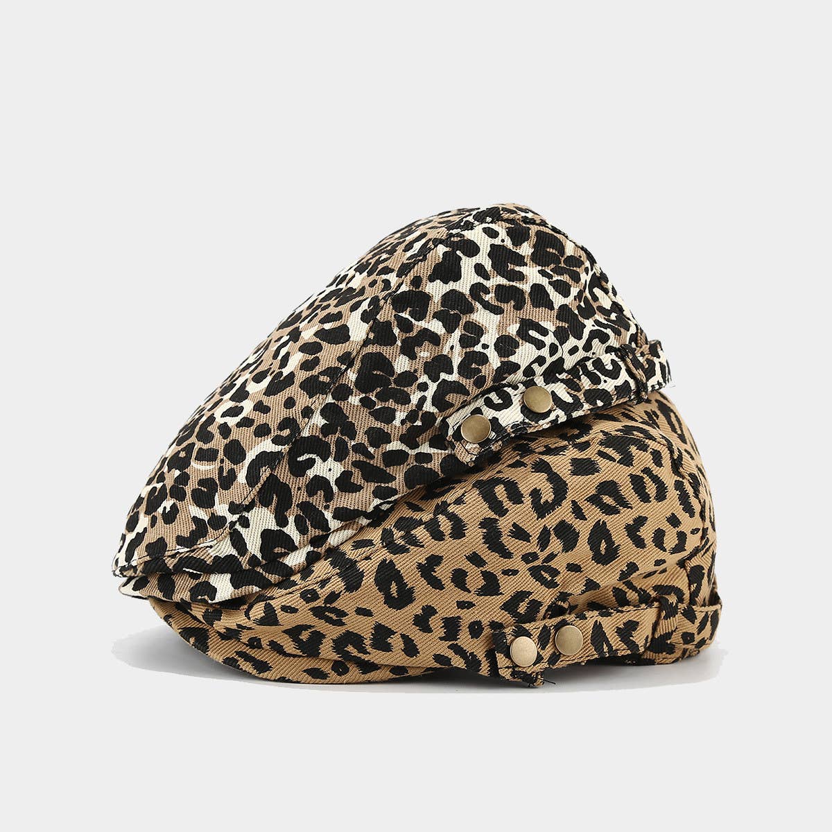VINTAGE LEOPARD FLAT BERET_CWAH1630