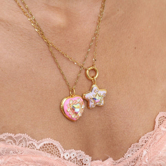 DOPAMINE LOVE RHINESTONE NECKLACE FOR WOMEN