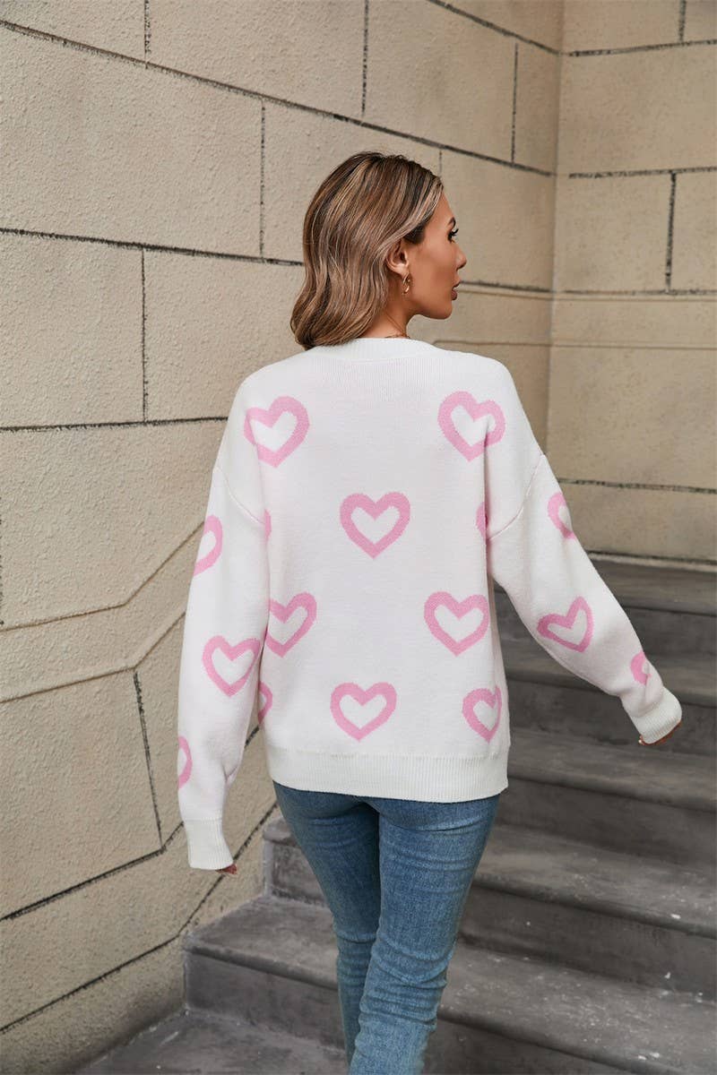 CWOSWL5788_JACQUARD HEART VALENTINE'S DAY CREW NECK SWEATER