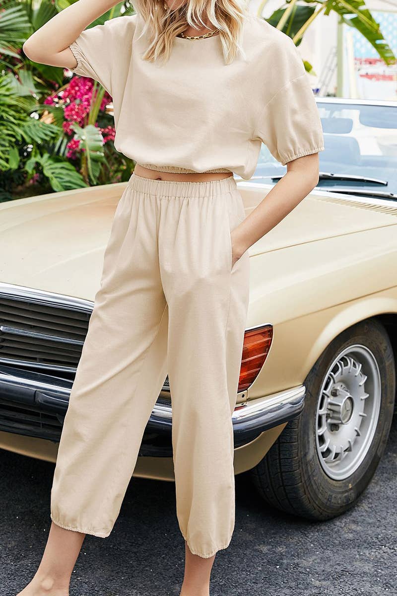 CWSS1176_SUMMER CASUAL COMFORTABLE LOOSE TWO-PIECE