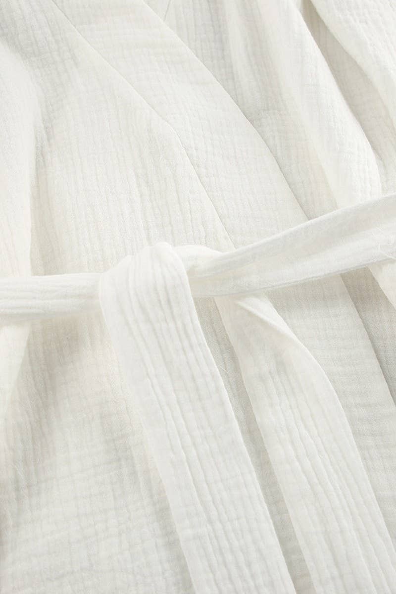 CWSPJ0301_PURE COTTON ROBE SHORTS PAJAMAS TWO PIECE SET