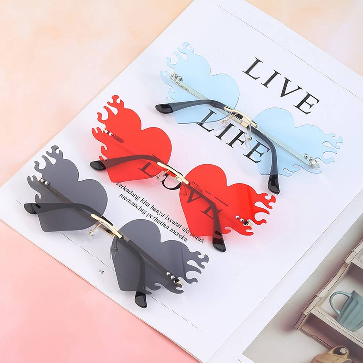 FASHION PERSONALITY HEARTBROKEN LOVE SUNGLASSES_CWASG0703