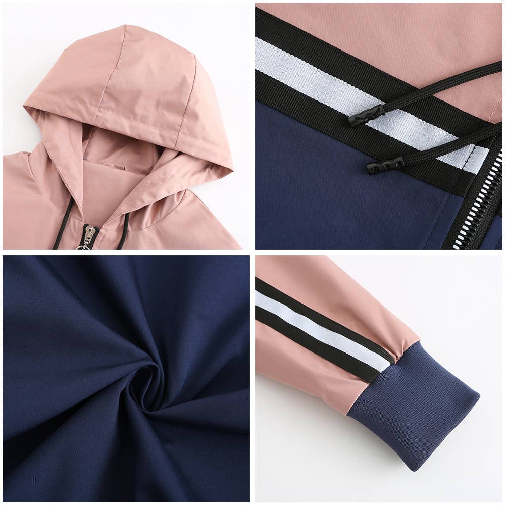 COLOR MATCH FASHION CASUAL WOMEN'S JACKET