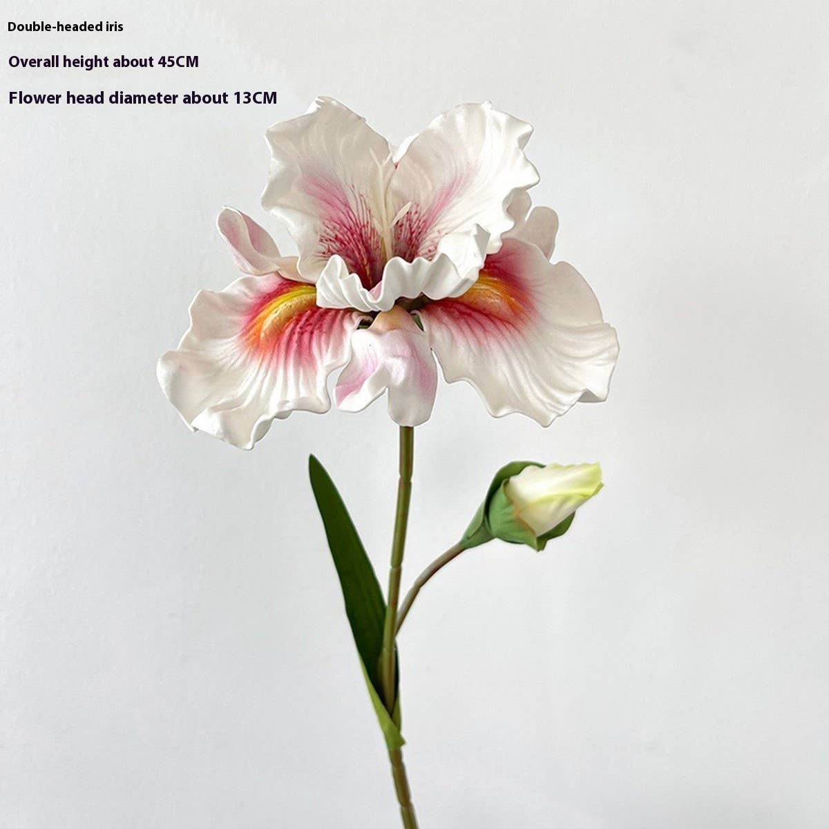 Vintage 2-Head Alice Iris Artificial Flower