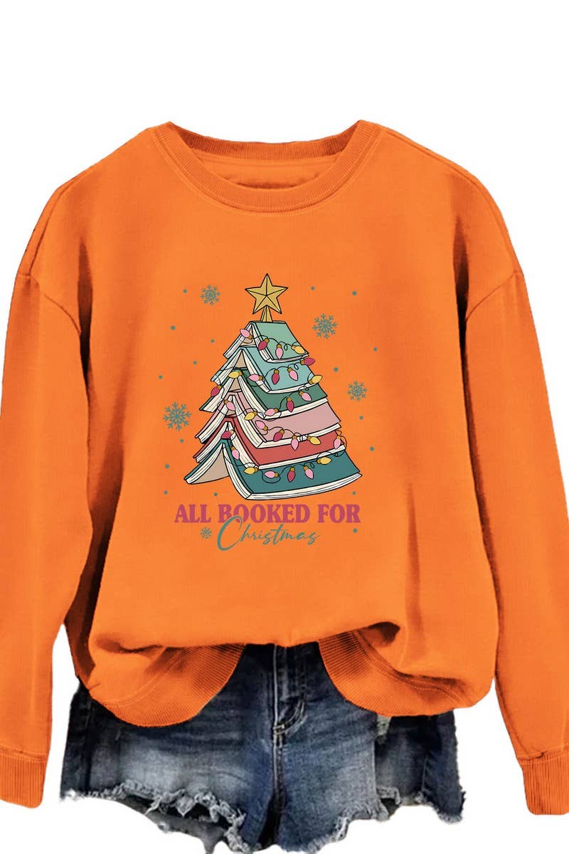 CWTBLL01325_LETTER PRINT CREW NECK CHRISTMAS SWEATSHIRT