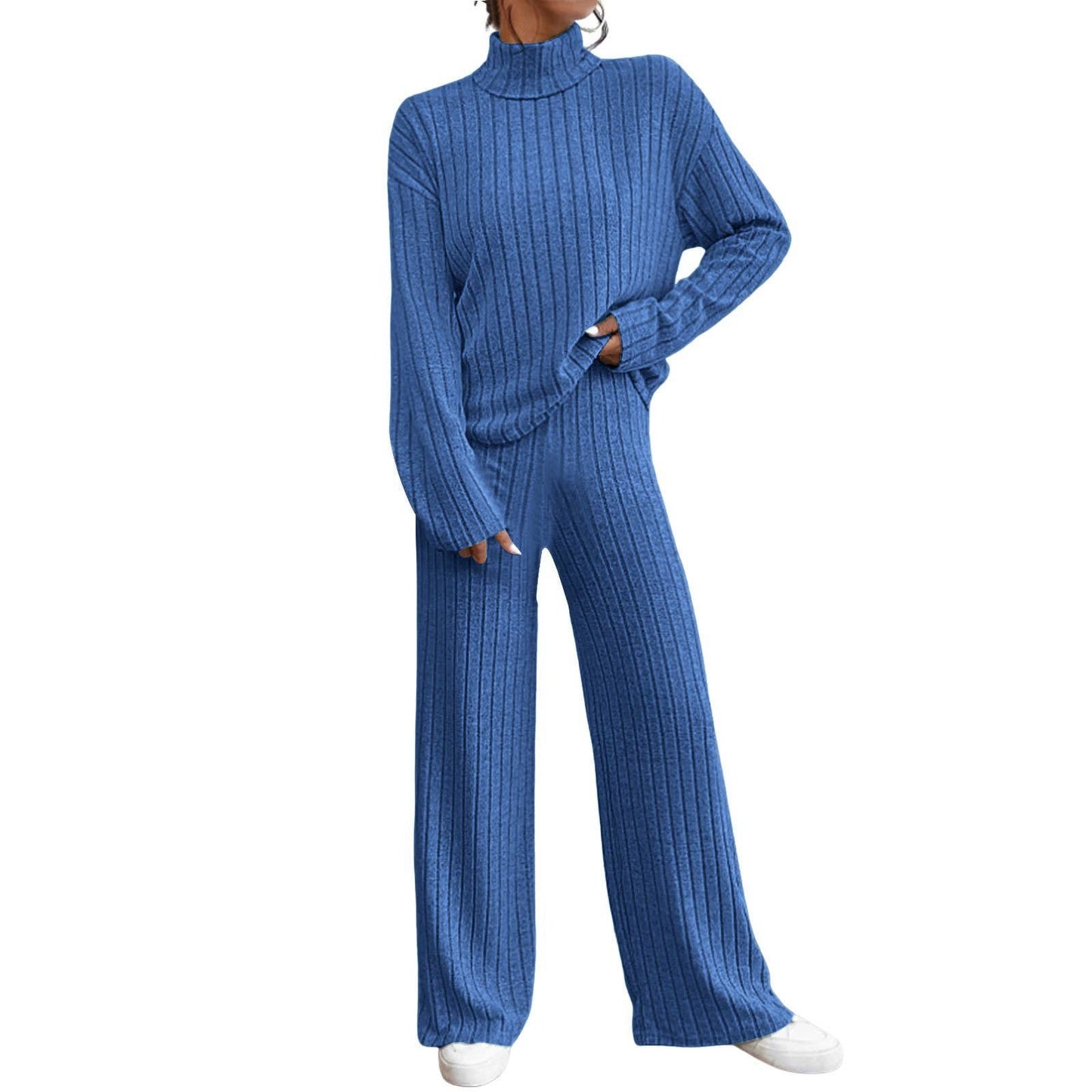 CASUAL HIGH-NECK KNITTED LONG-SLEEVED PANT SUIT_CWSTB1237