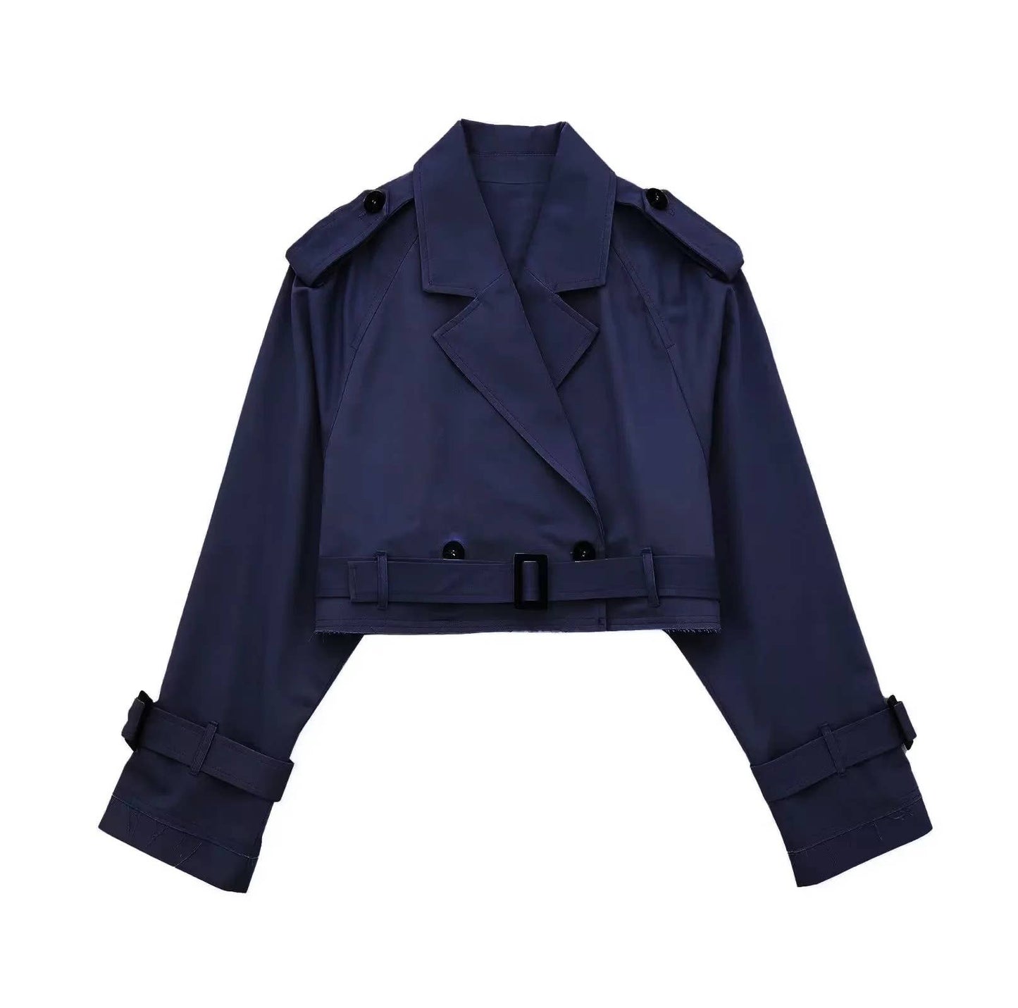 Belt casual short trench coat