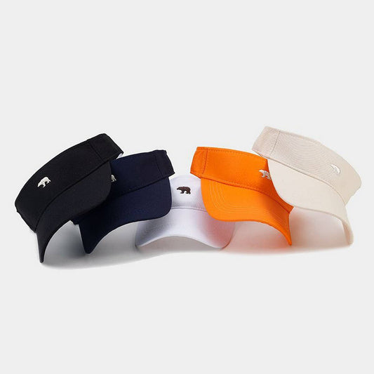 Summer Bear Embroidered Breathable Visor Cap_CWAH3308