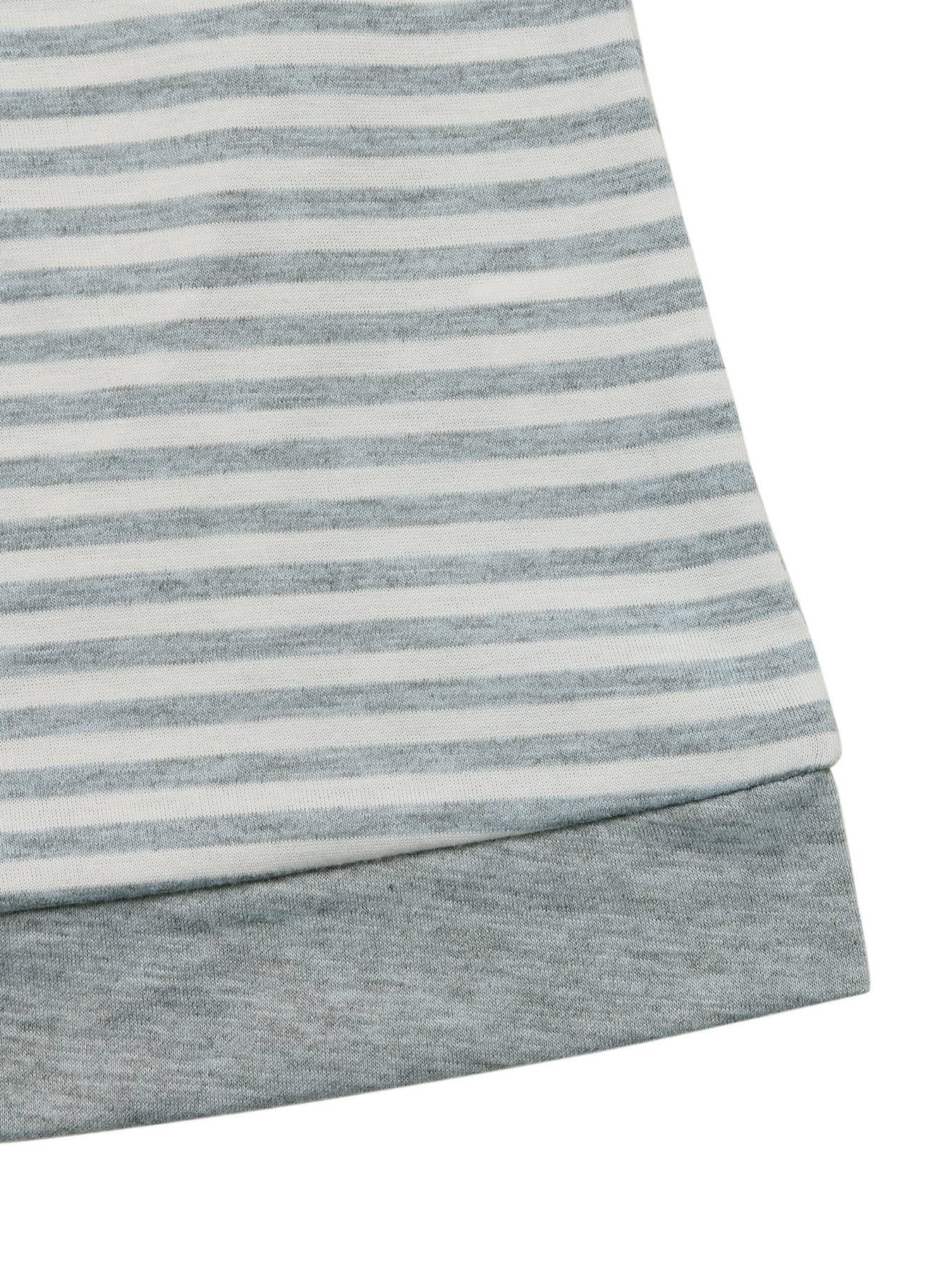 Casual and comfortable striped pullover T-shirt