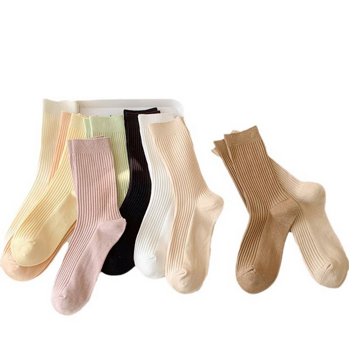 CWMS2495_SPRING AND SUMMER MACARON COLOR SOCKS