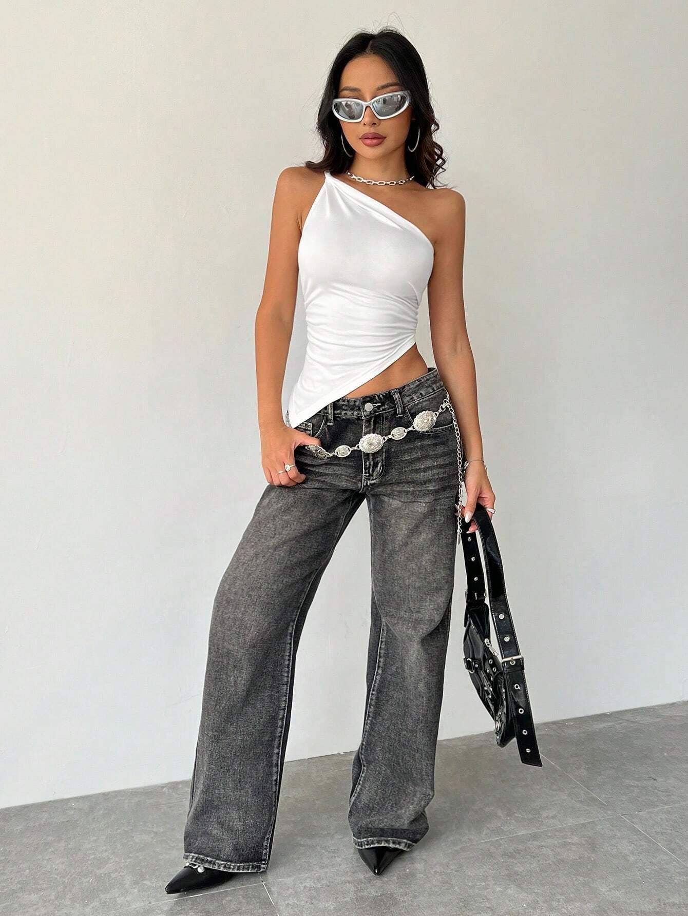 American sweet & spicy tank with asymmetrical hem