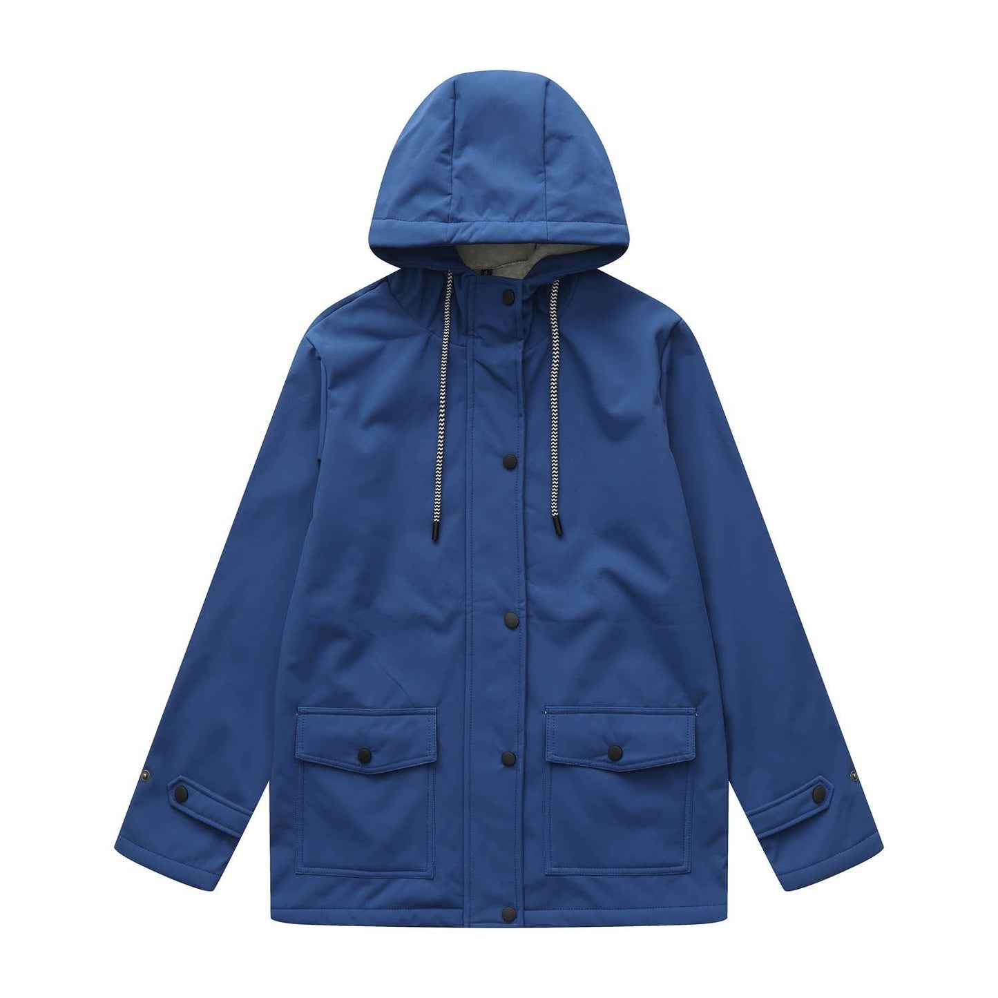Composite fleece waterproof hooded windbreaker