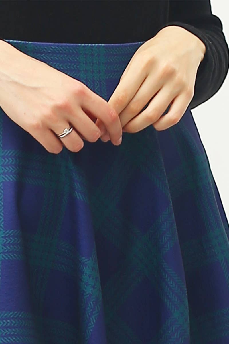 CWBSS105_High Waisted Skirt Mini A-Line Flared Skater Skirt