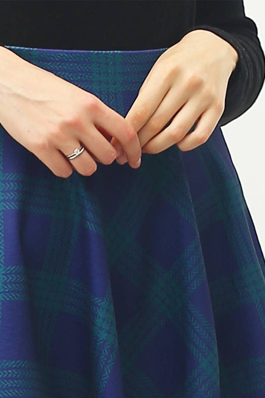 CWBSS105_High Waisted Skirt Mini A-Line Flared Skater Skirt