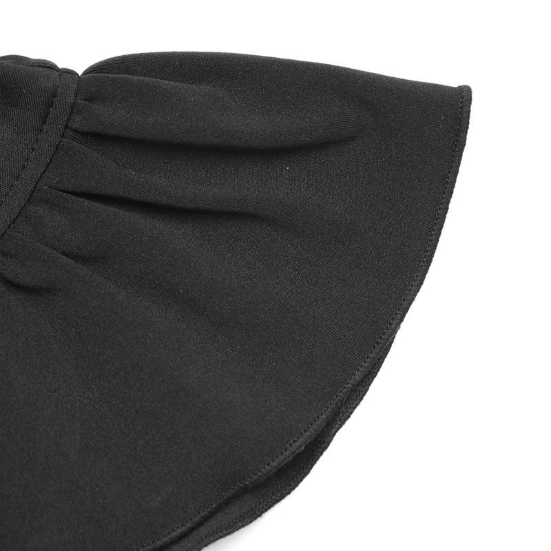 Flying sleeve stand-up high-waisted jumpsuit