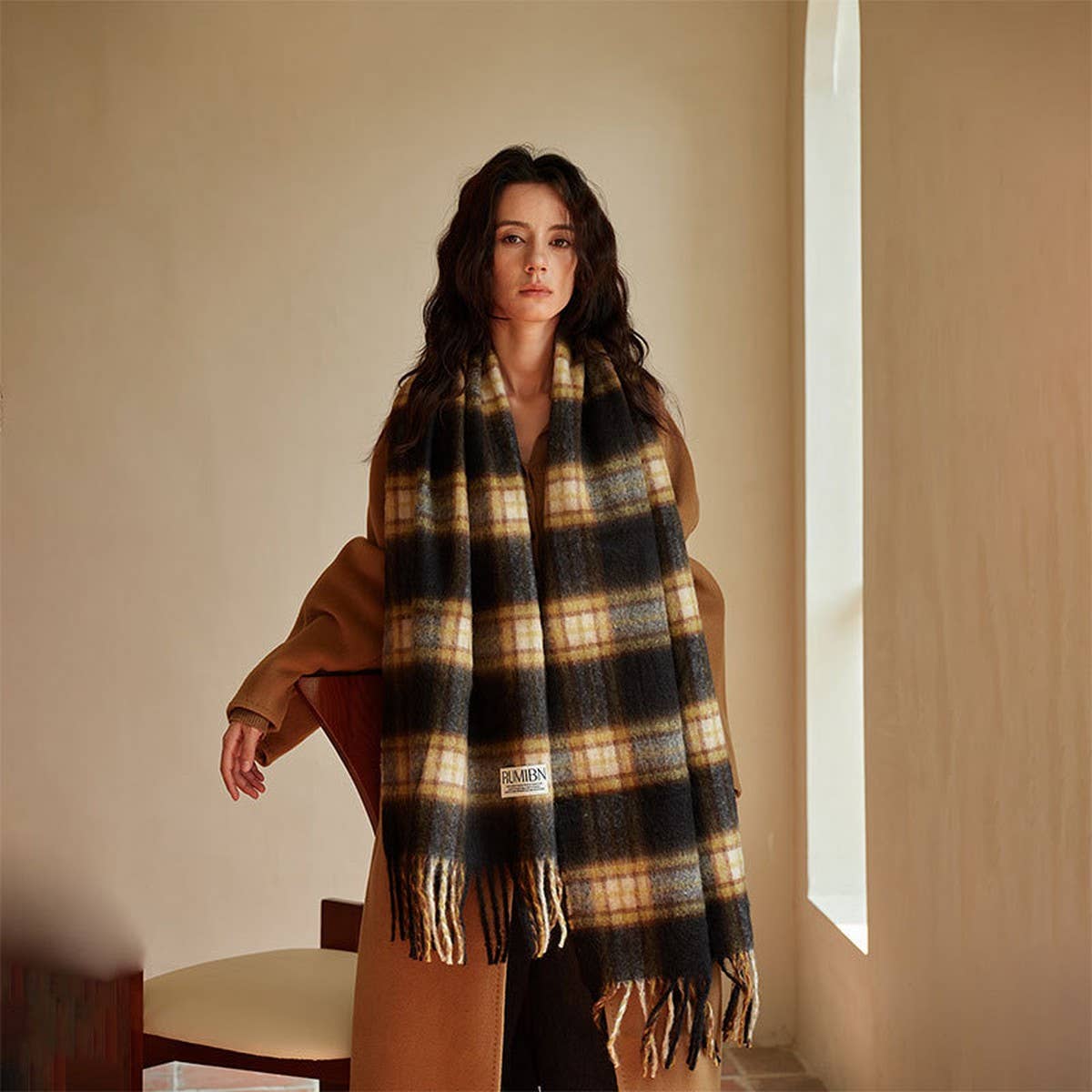 Faux Cashmere Scarf ? Thick Soft Reversible Wrap