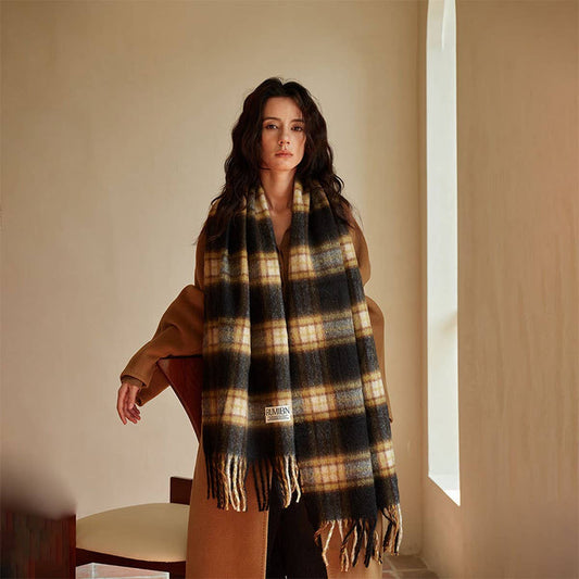 Faux Cashmere Scarf ? Thick Soft Reversible Wrap