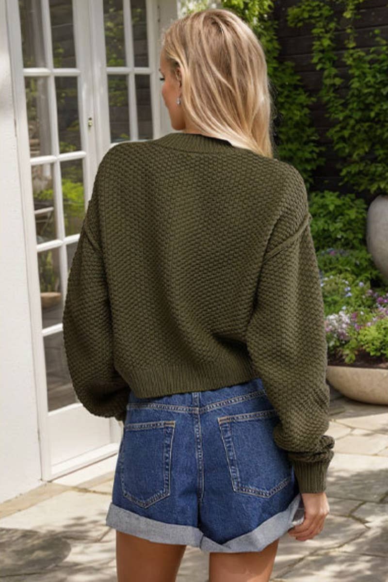 CWOCAL2210_SINGLE-BREASTED LONG-SLEEVED COMMUTER CARDIGAN