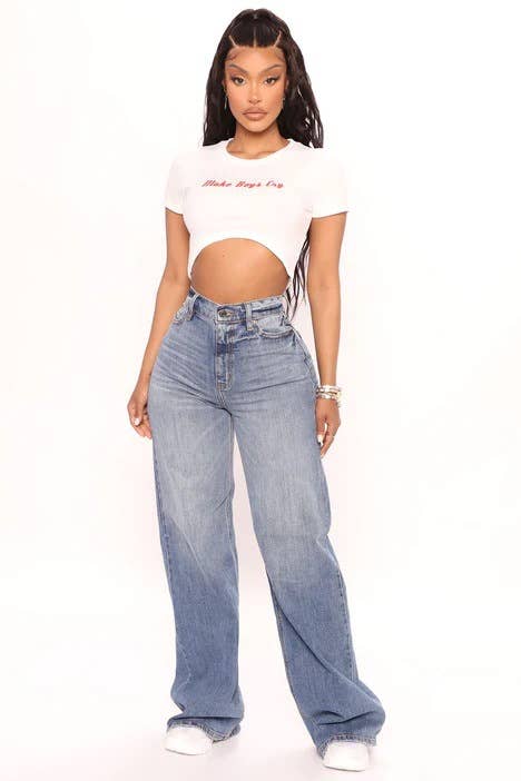 BAGGY HIP HOP STREET WOMEN'S WIDE-LEG JEANS