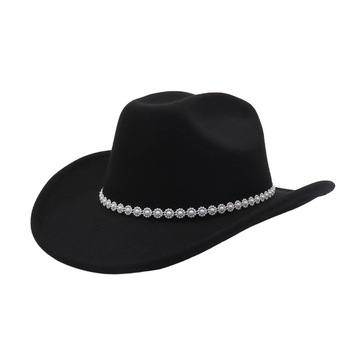 New Wool Fedora Cowboy Hat Western Ethnic Style_CWAH04455