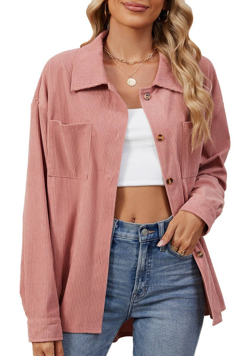 CWOCO0884_SOLID COLOR LAPEL POCKET KNIT SHIRT COAT