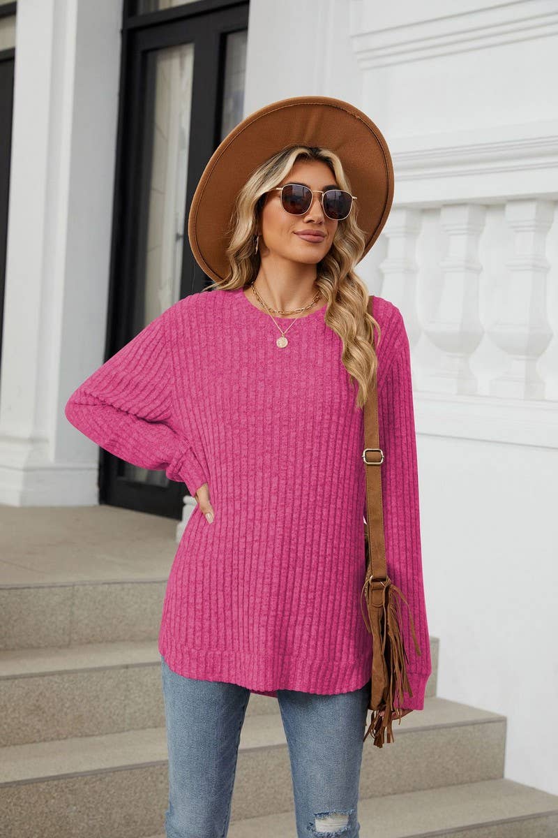 CWTBLL3744_AUTUMN AND WINTER COLLAR CASUAL TOPS