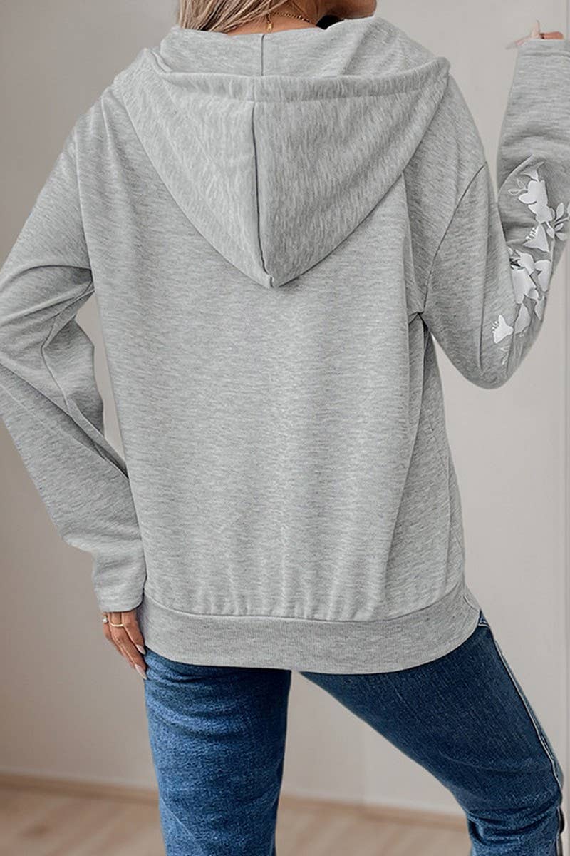 CWOHOL0788_SOLID COLOR PRINTED CASUAL HOODED SWEATSHIRT