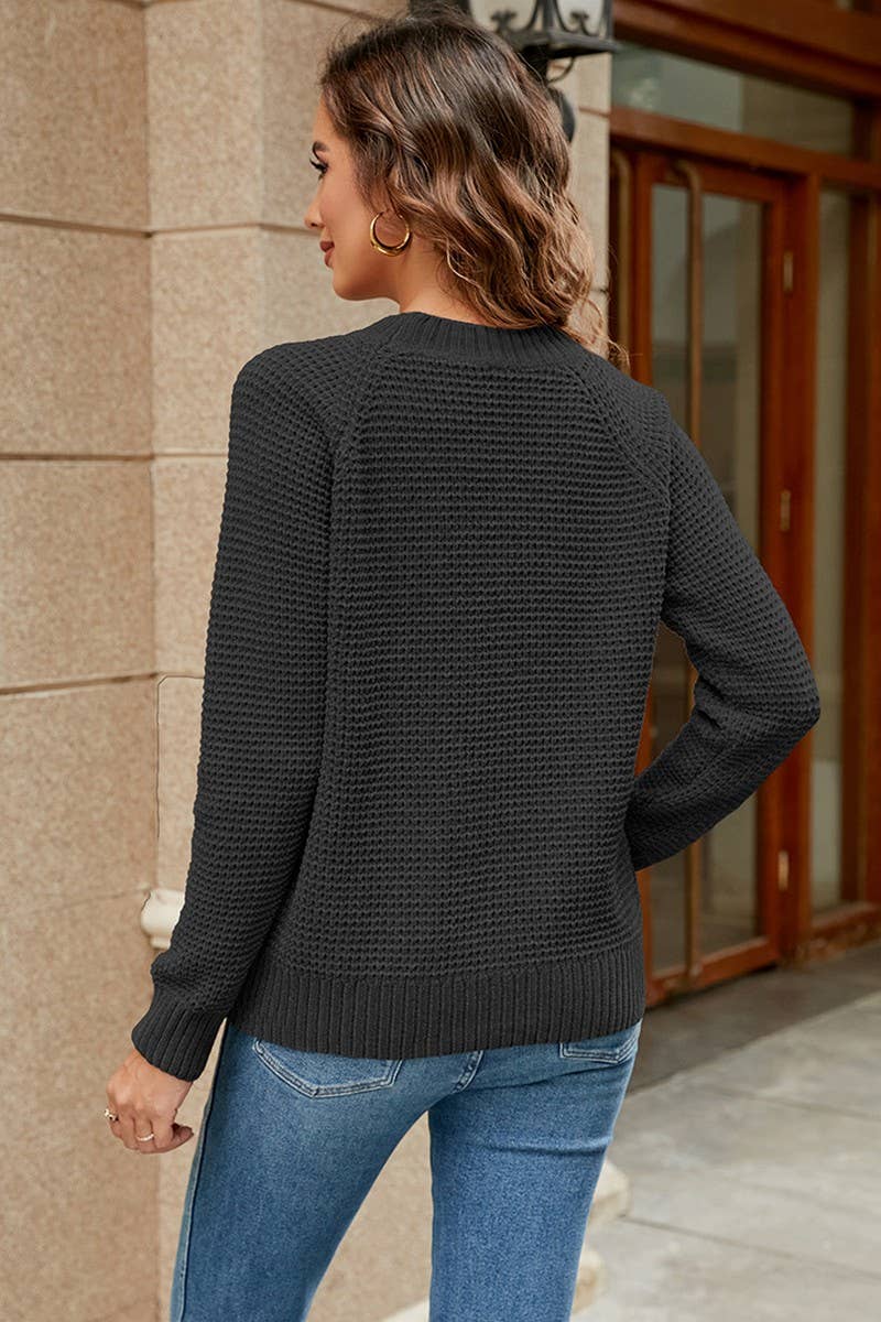 CWOSWL1732_Crew Neck Long Sleeve Pullover Sweater