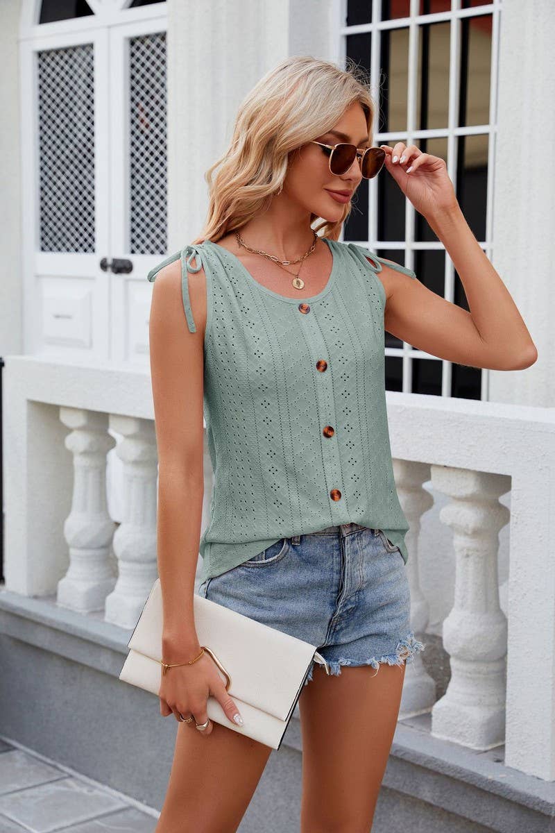 CWTTSL0234_Round Neck Sleeveless Knit Top