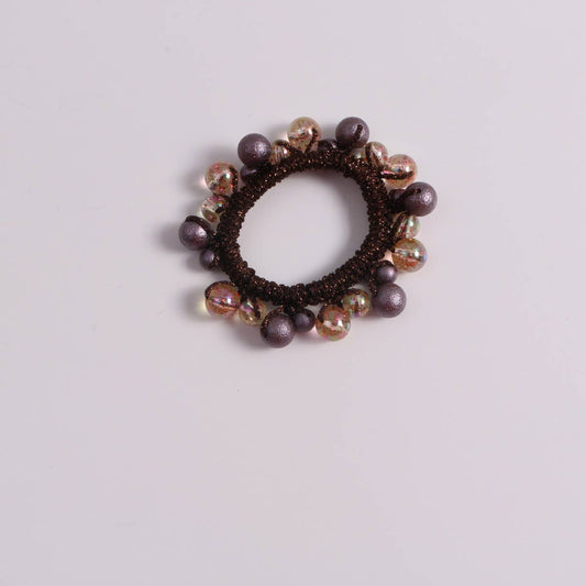 Sweet Cute Wrinkled Pearl Hair Tie Simple New Band