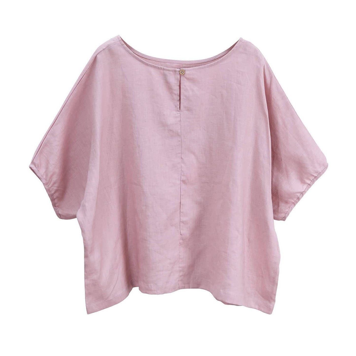 ARTSY LANTERN SLEEVE COTTON LINEN BLOUSE