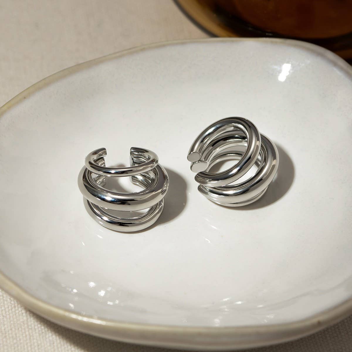 VERSATILE 18K GOLD STAINLESS STEEL EARRINGS