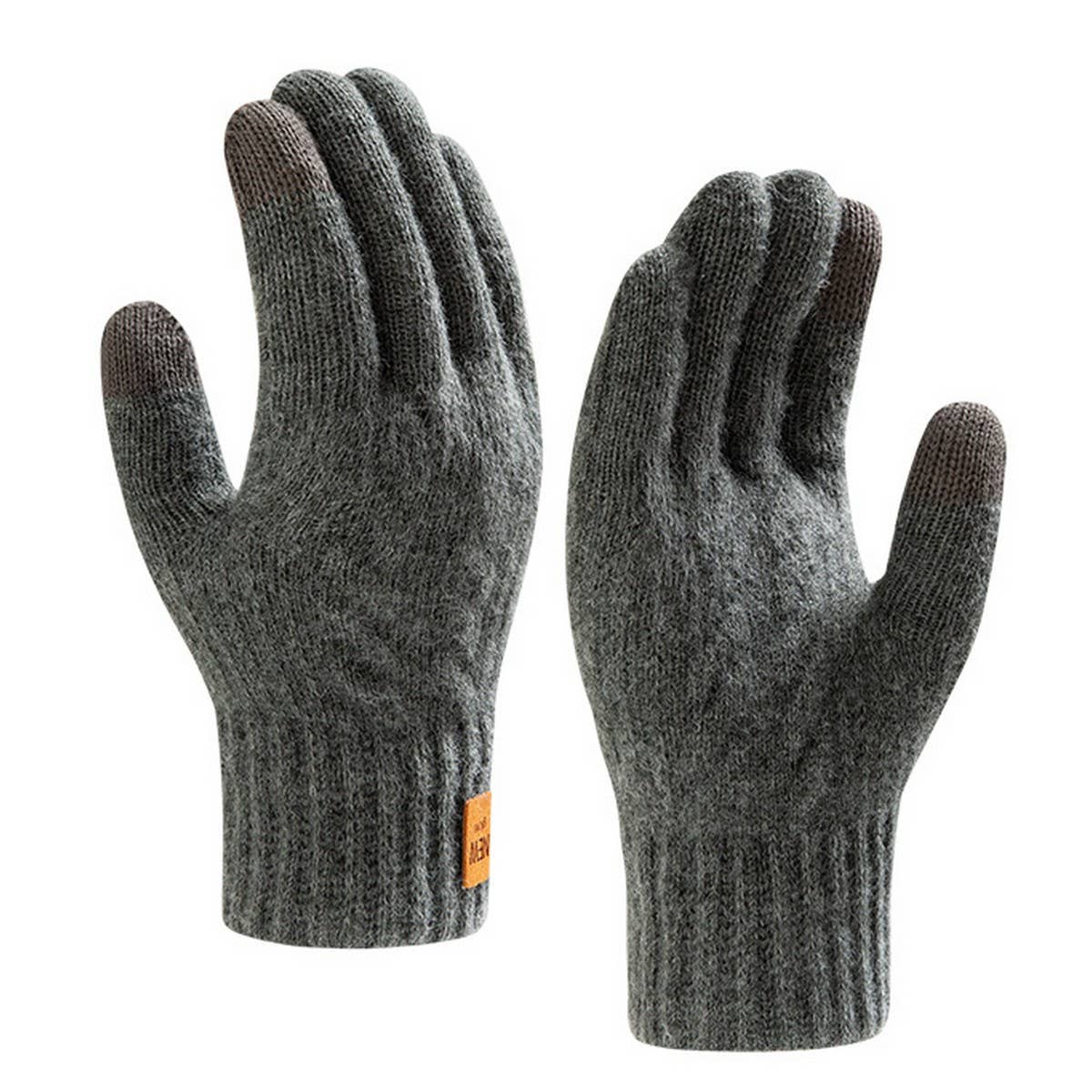 CWAG00546_MEN WINTER THICK KNIT TOUCHSCREEN GLOVES