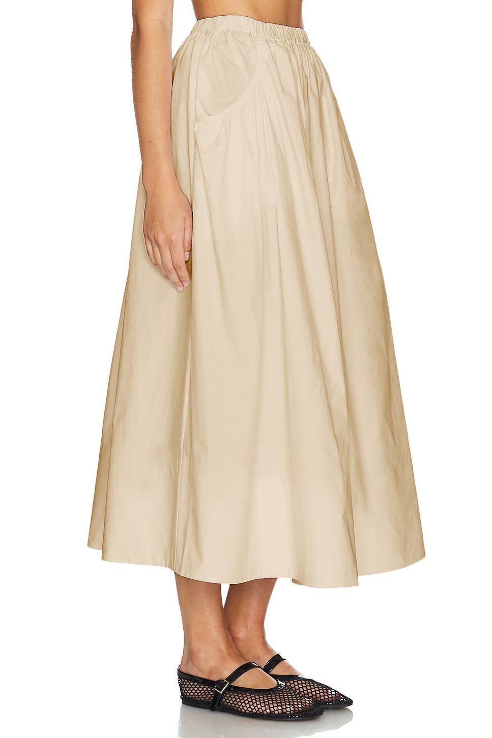 FASHIONABLE COTTON HEMP HIGH WAIST LOOSE SKIRT